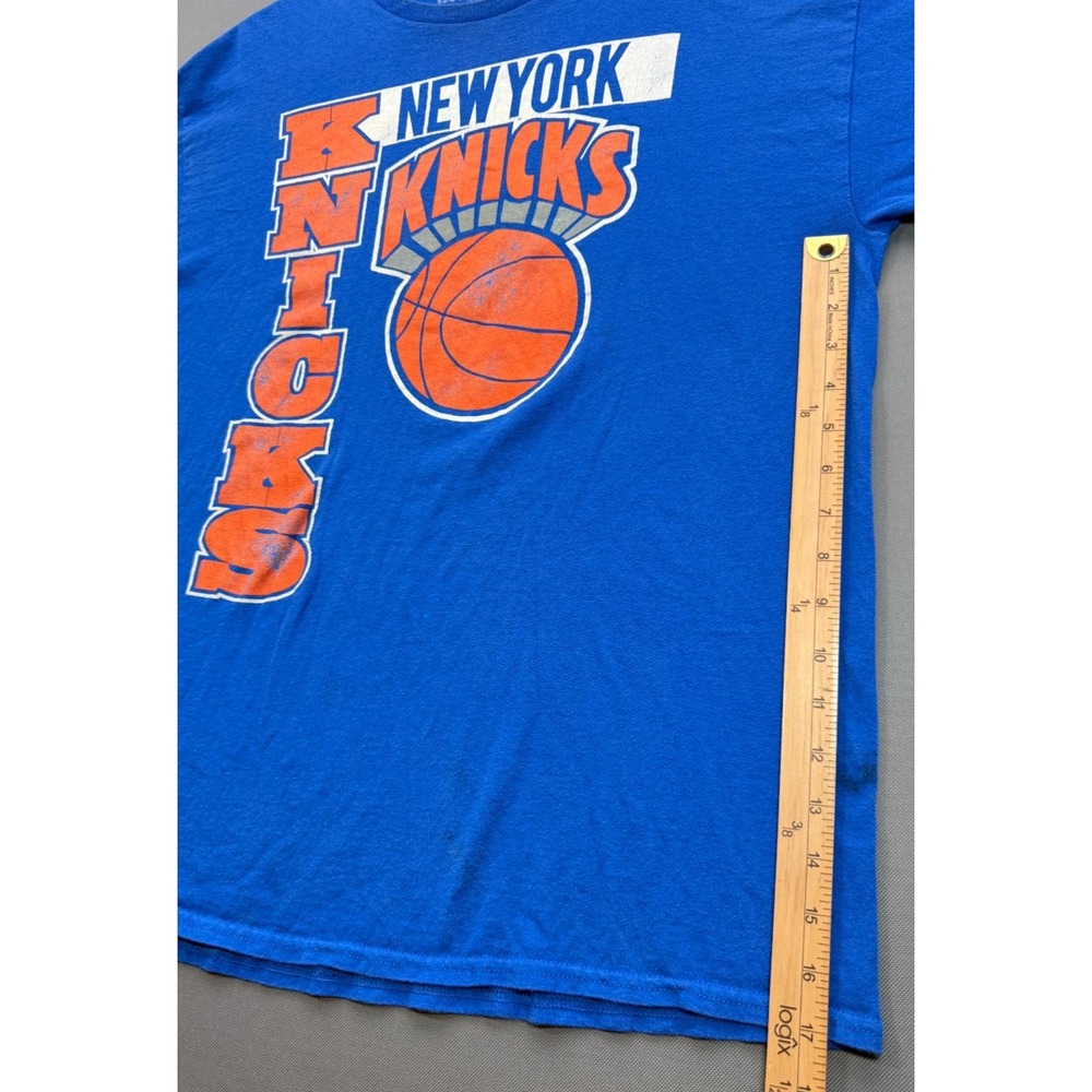 NBA New York Knicks Hardwood Classics Long Sleeve Shirt Blue | Men's XL - Picture 5 of 12